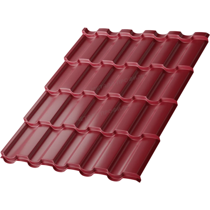 Металлочерепица Металл-Профиль Монтекристо-XL 0,45 VikingMP® RAL 3005 Красное вино