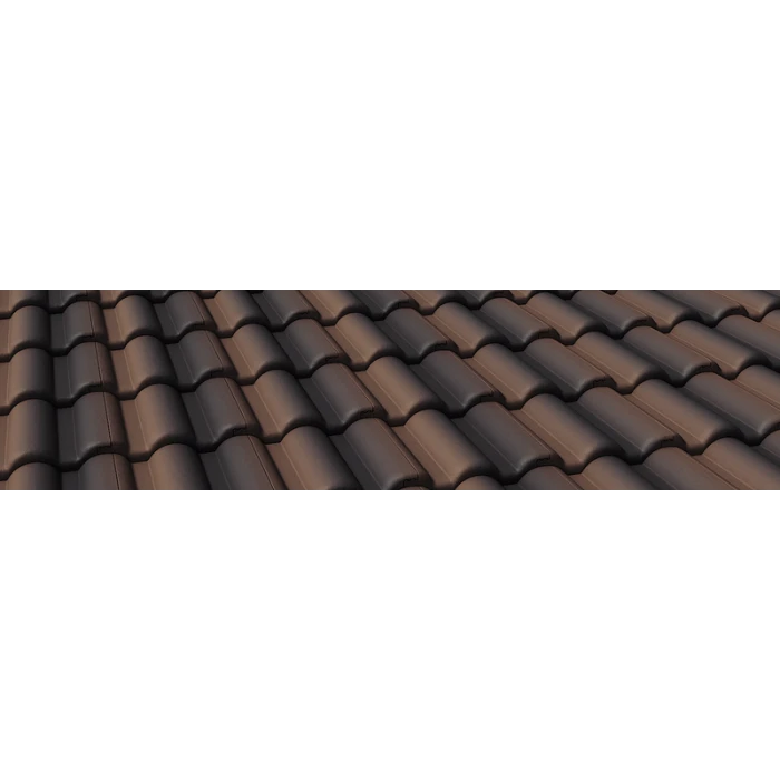 Цементно-песчаная черепица Braas Таунус Антик темно-коричневый